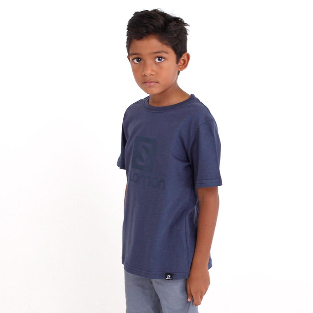 Kids' Salomon ACHIEVE SS TE B T Shirts Navy | KIGTZC-951