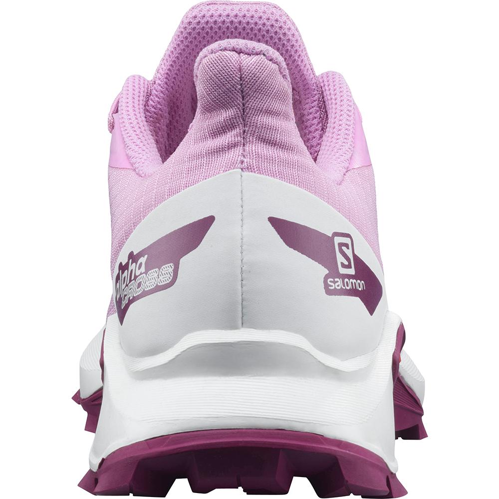 Kids' Salomon ALPHACROSS BLAST J Road Running Shoes Orchid | HYJTPS-752