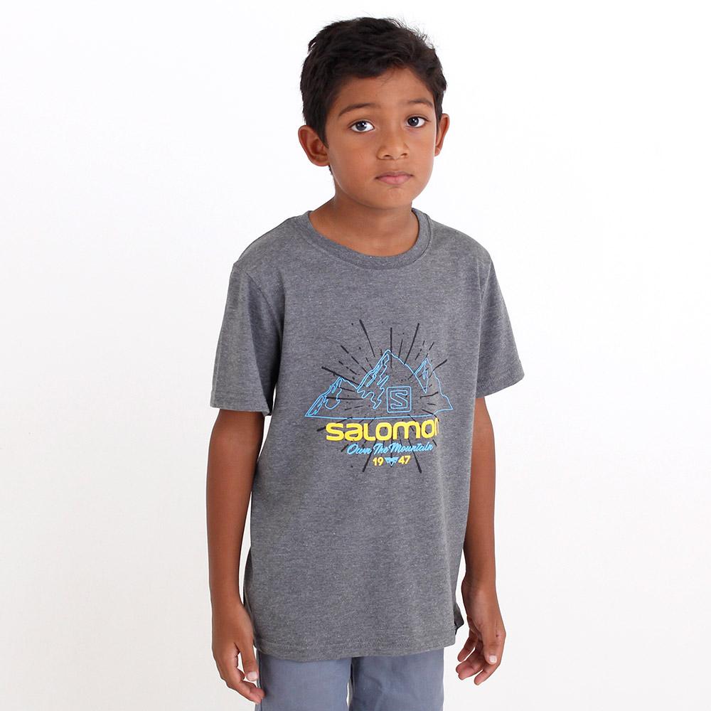Kids' Salomon ATLAS SS B T Shirts Black | ZSNQCX-731