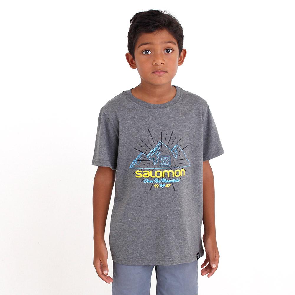 Kids' Salomon ATLAS SS B T Shirts Black | ZSNQCX-731