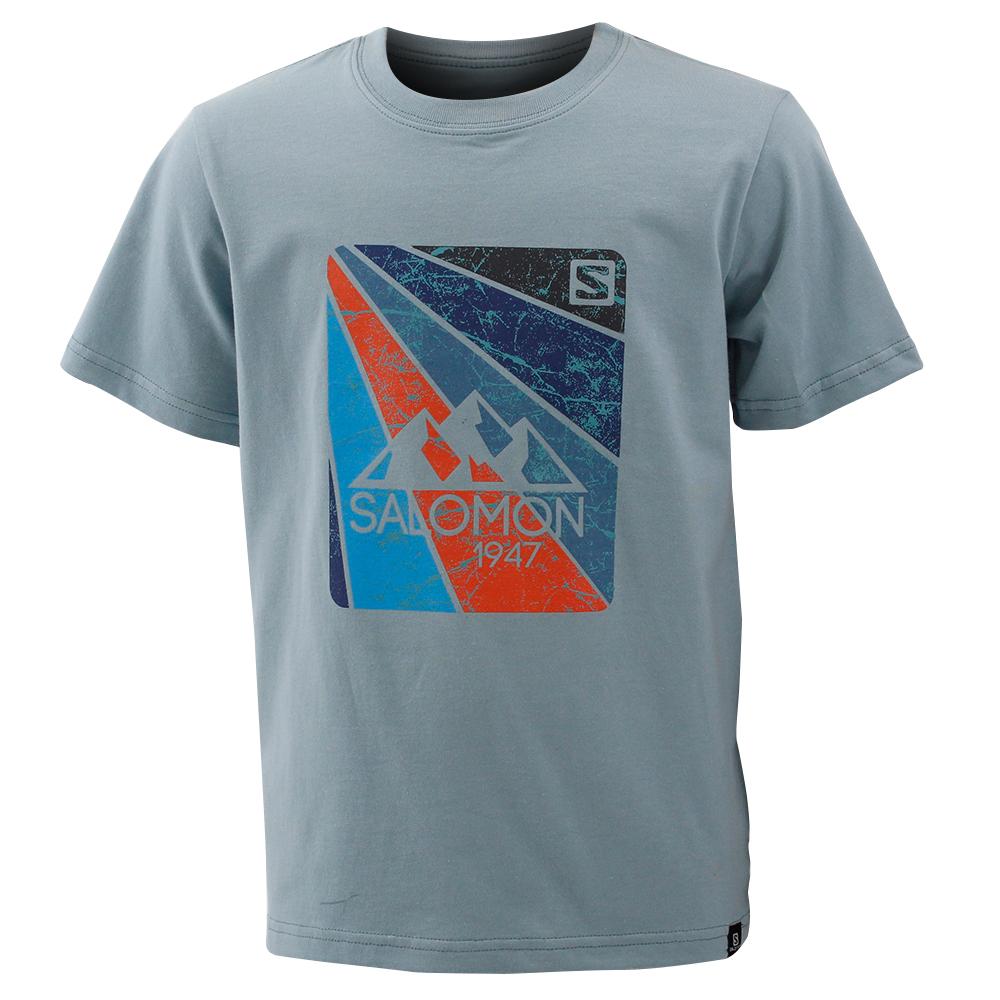 Kids\' Salomon CARSON SS B T Shirts Blue | PDHVYI-528
