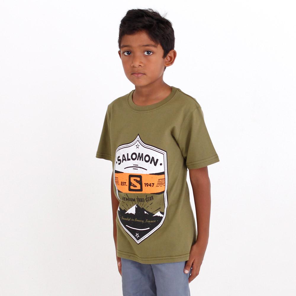 Kids' Salomon ISLA SS B T Shirts Olive | GMCFLD-431