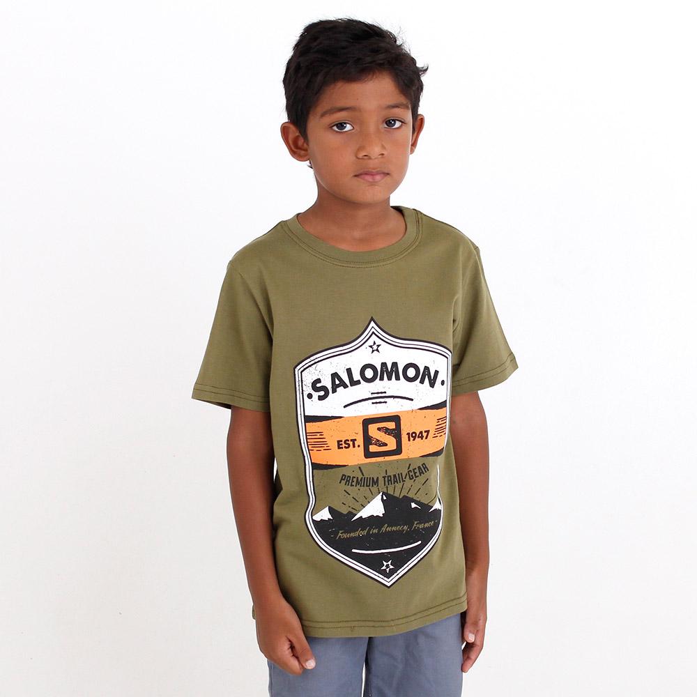Kids' Salomon ISLA SS B T Shirts Olive | GMCFLD-431
