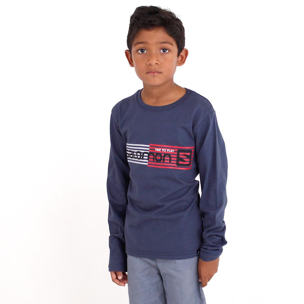 Kids' Salomon JOEY LS B T Shirts Blue | WGBUPV-816