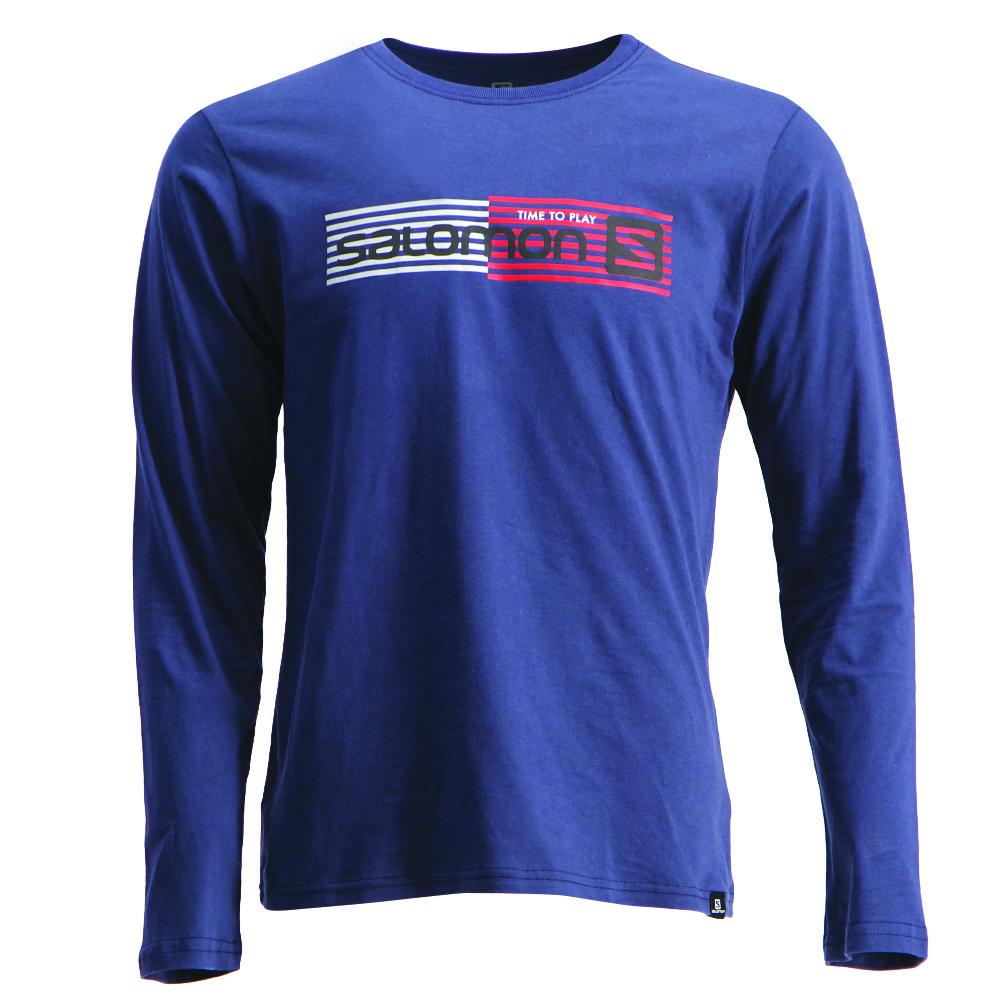 Kids\' Salomon JOEY LS B T Shirts Blue | WGBUPV-816