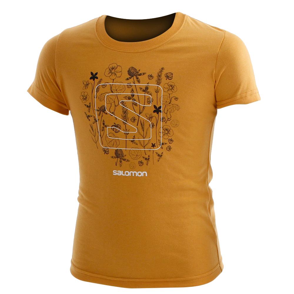 Kids\' Salomon POPPY SS G T Shirts Yellow | OTYSHA-047