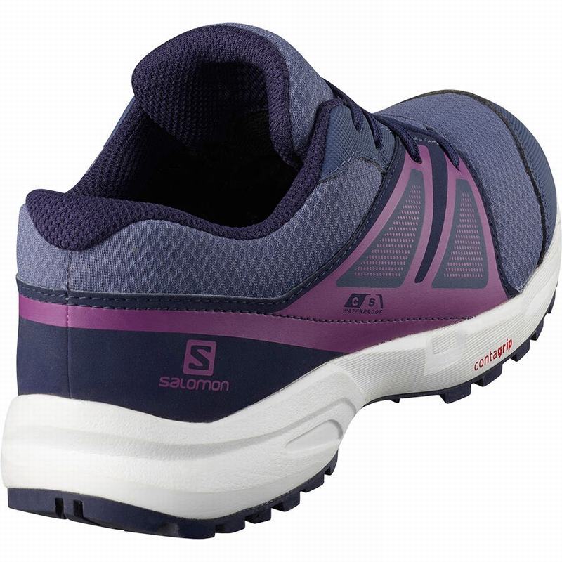 Kids' Salomon SENSE CLIMASALOMON WATERPROOF Running Shoes Blue | HCKBML-874