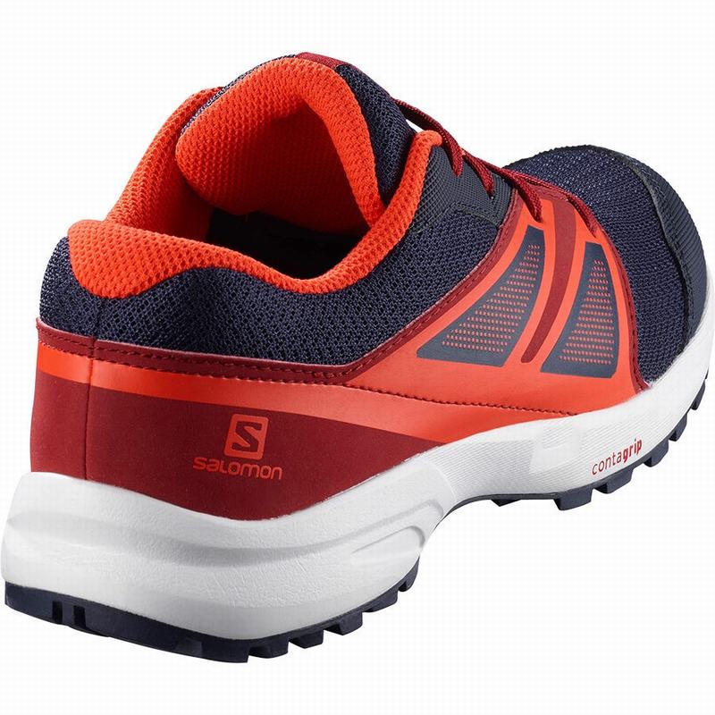 Kids' Salomon SENSE J Running Shoes Blue / Red | RHGDNB-671