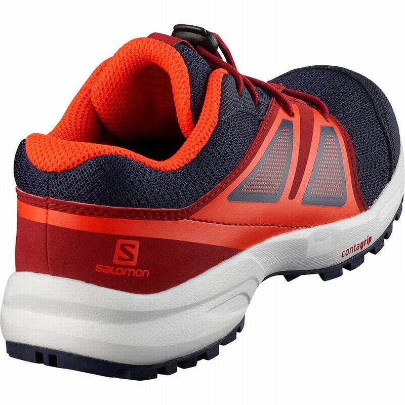 Kids' Salomon SENSE K Trail Running Shoes Blue / Red | ASRCWP-067