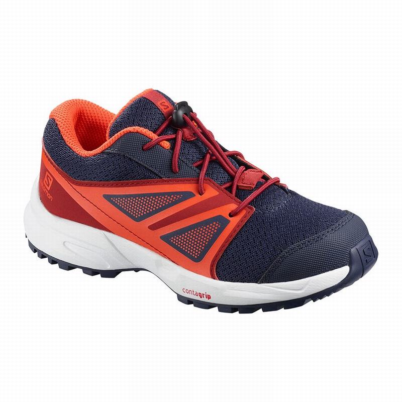 Kids\' Salomon SENSE K Trail Running Shoes Blue / Red | ASRCWP-067