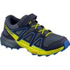 Kids' Salomon SPEEDCROSS BUNGEE K Trail Running Shoes Navy / Yellow | IQOAUS-354