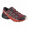 Kids' Salomon SPEEDCROSS CLIMASALOMON WATERPROOF Trail Running Shoes Rose / Black | TGFMOB-538