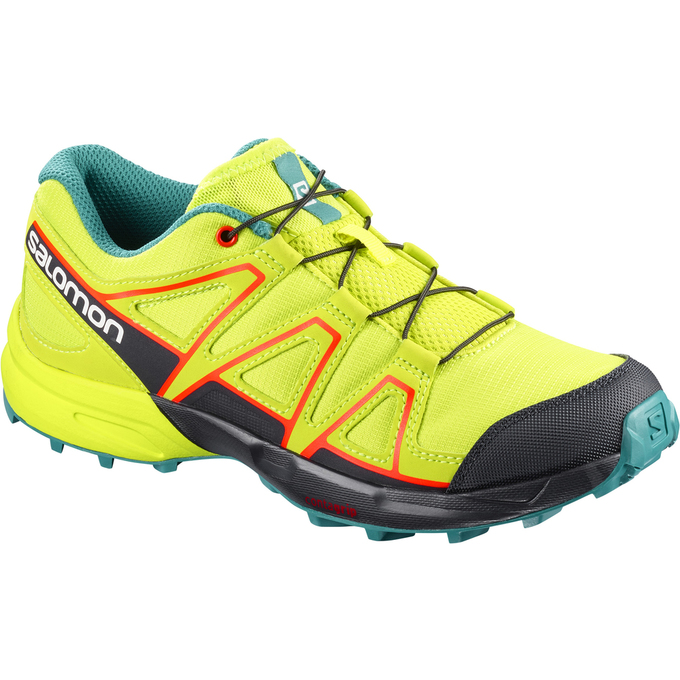 Kids\' Salomon SPEEDCROSS J Trail Running Shoes Yellow / Black | CUAFMX-186