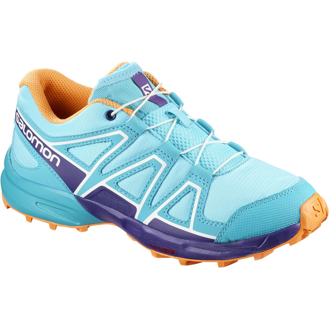 Kids\' Salomon SPEEDCROSS J Trail Running Shoes Light Turquoise | DPHCZR-301