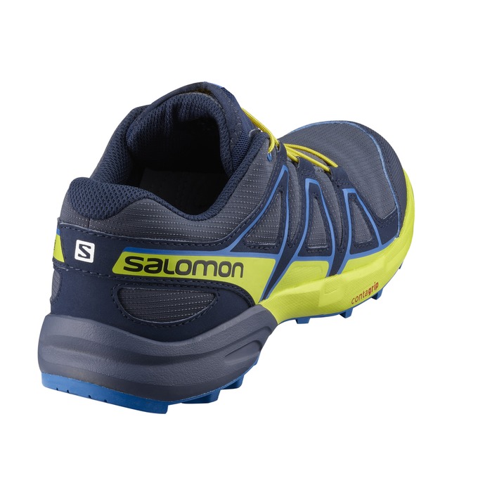 Kids' Salomon SPEEDCROSS J Trail Running Shoes Navy | SRLBDX-579