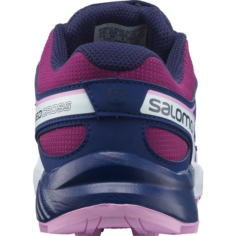 Kids' Salomon SPEEDCROSS J Trail Running Shoes Purple | WFBZXT-319