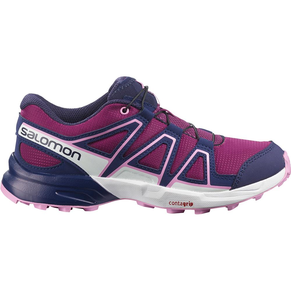 Kids\' Salomon SPEEDCROSS J Trail Running Shoes Purple | WFBZXT-319