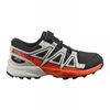 Kids' Salomon SPEEDCROSS Trail Running Shoes Black / Deep Grey | CXSDYF-814