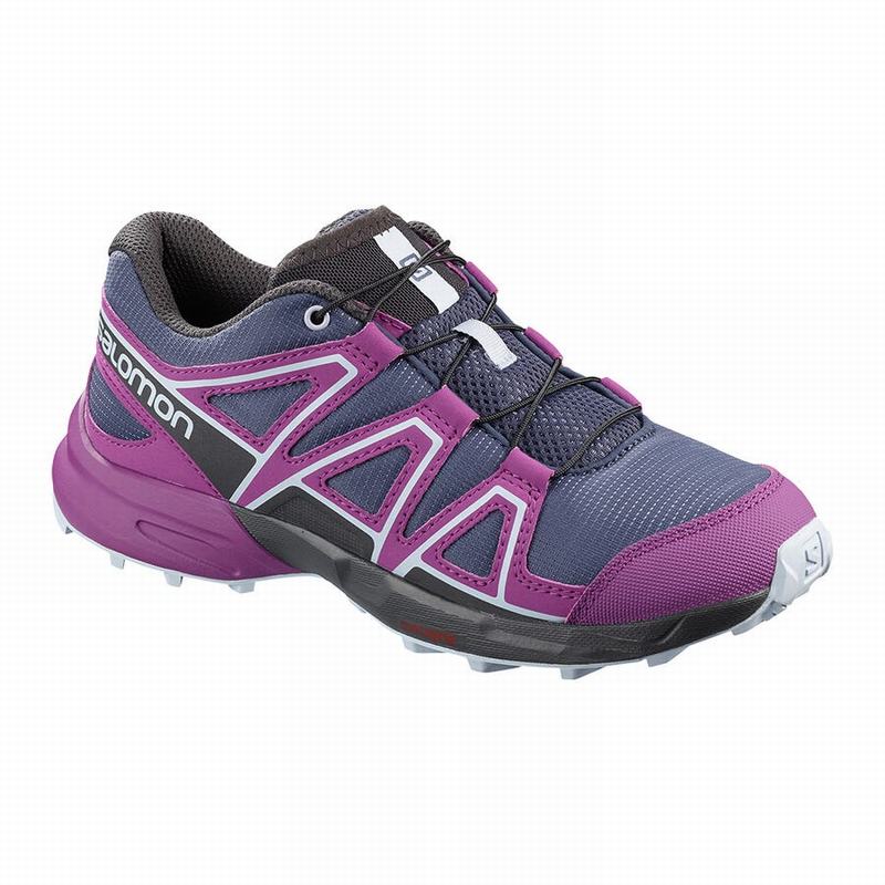 Kids\' Salomon SPEEDCROSS Trail Running Shoes Blue / Purple | IJPFTD-063