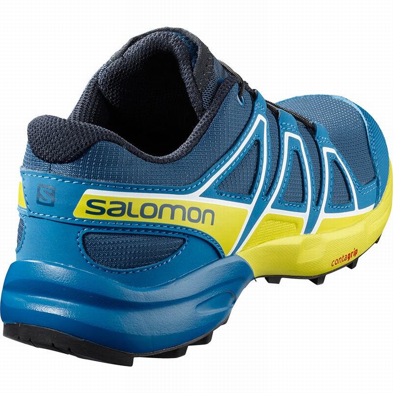 Kids' Salomon SPEEDCROSS Trail Running Shoes Navy | TBMCQZ-491