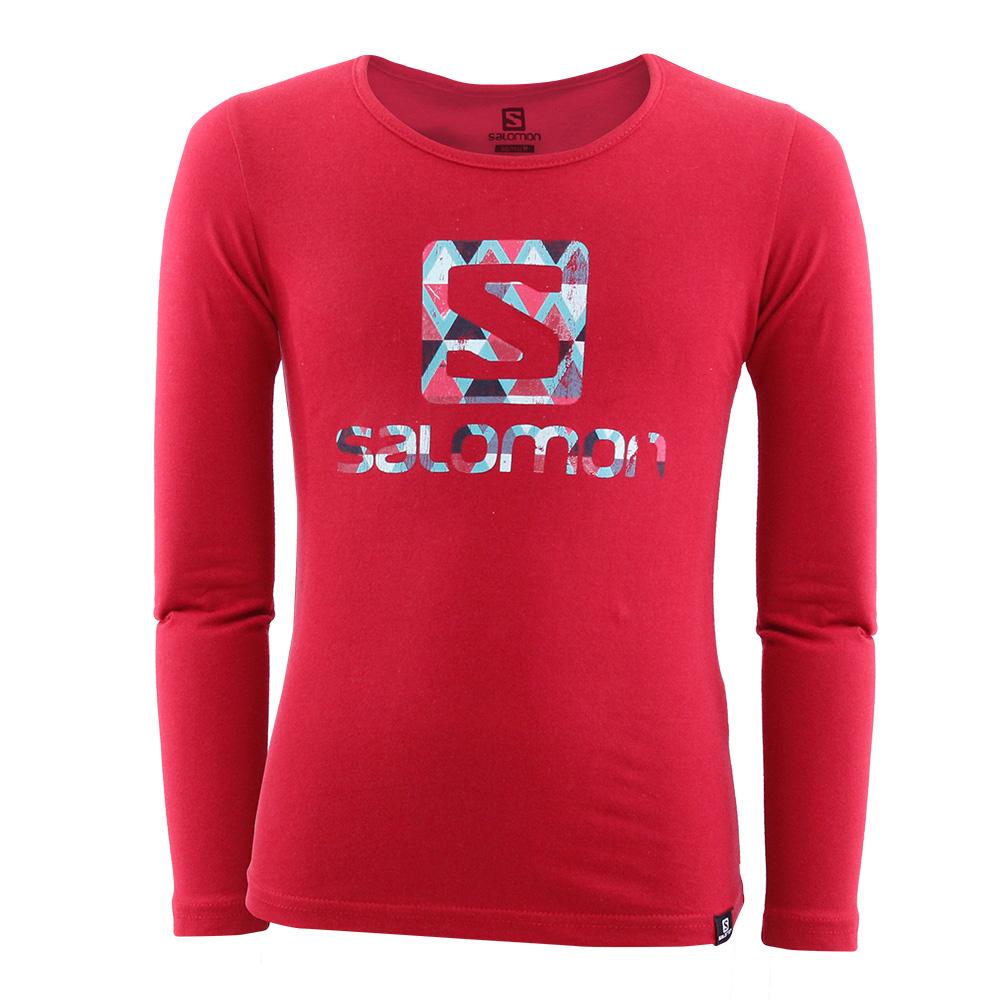 Kids\' Salomon SWAZI LS G T Shirts Red | SOCWFE-650