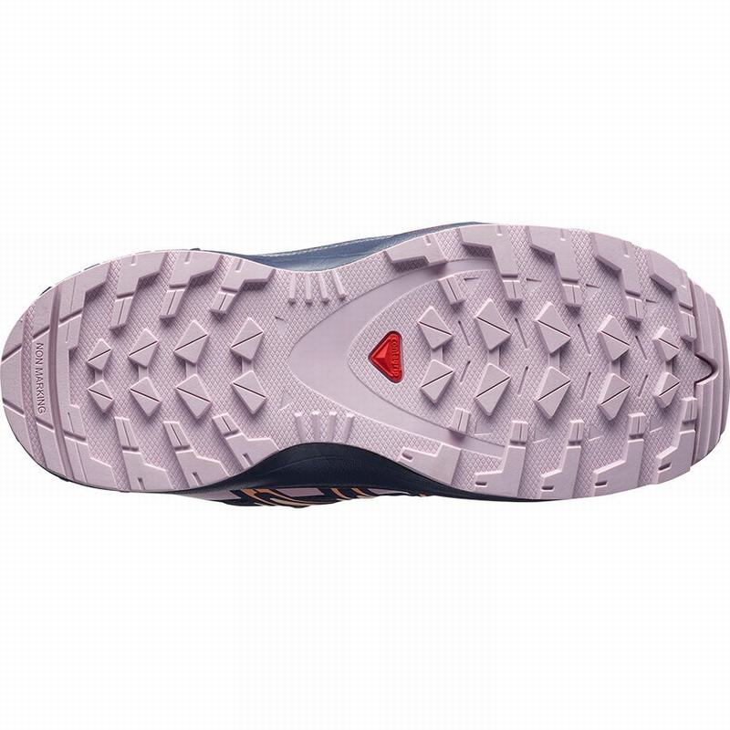 Kids' Salomon XA PRO 3D CLIMASALOMON WATERPROOF Hiking Shoes Purple / Blue | RHXVPZ-472