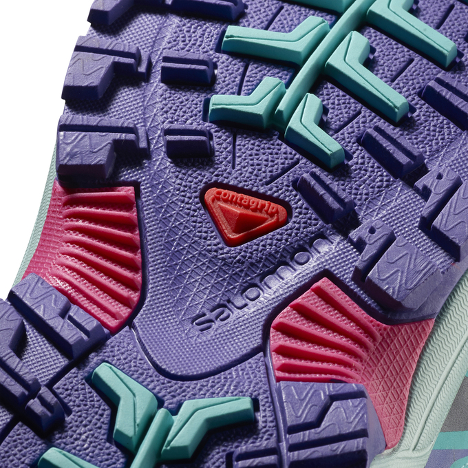 Kids' Salomon XA PRO 3D CSWP J Trail Running Shoes Purple / Orange | LROUAZ-547