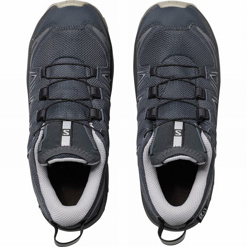 Kids' Salomon XA PRO 3D CSWP NOCTURNE J Hiking Shoes Dark Blue | VRHAZP-345