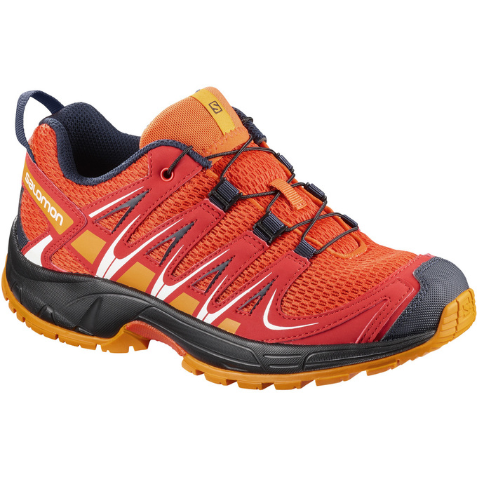 Kids\' Salomon XA PRO 3D J Trail Running Shoes Orange / Black | GKJQZM-396