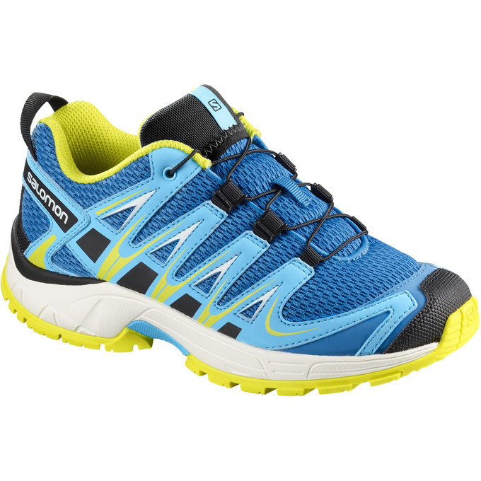 Kids\' Salomon XA PRO 3D J Trail Running Shoes Blue | IGCBUO-679