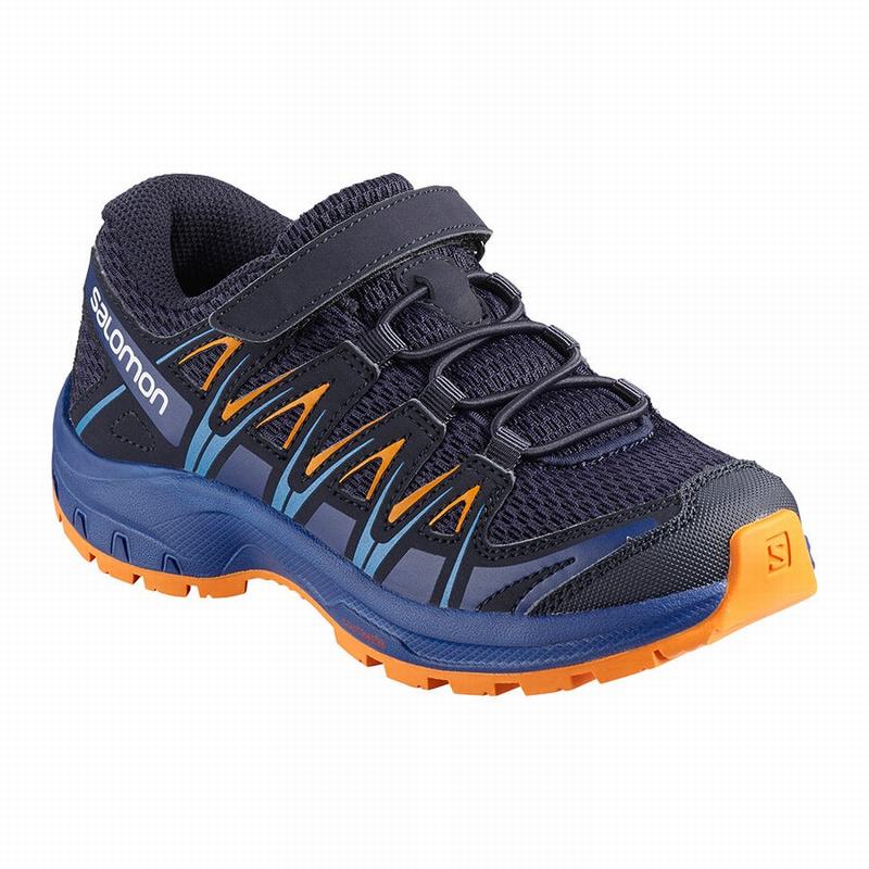 Kids\' Salomon XA PRO 3D K Hiking Shoes Blue | EYGPQJ-691