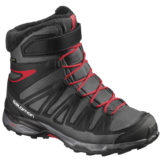 Kids\' Salomon X-ULTRA GTX J Winter Boots Black / Silver | AOSEWG-357