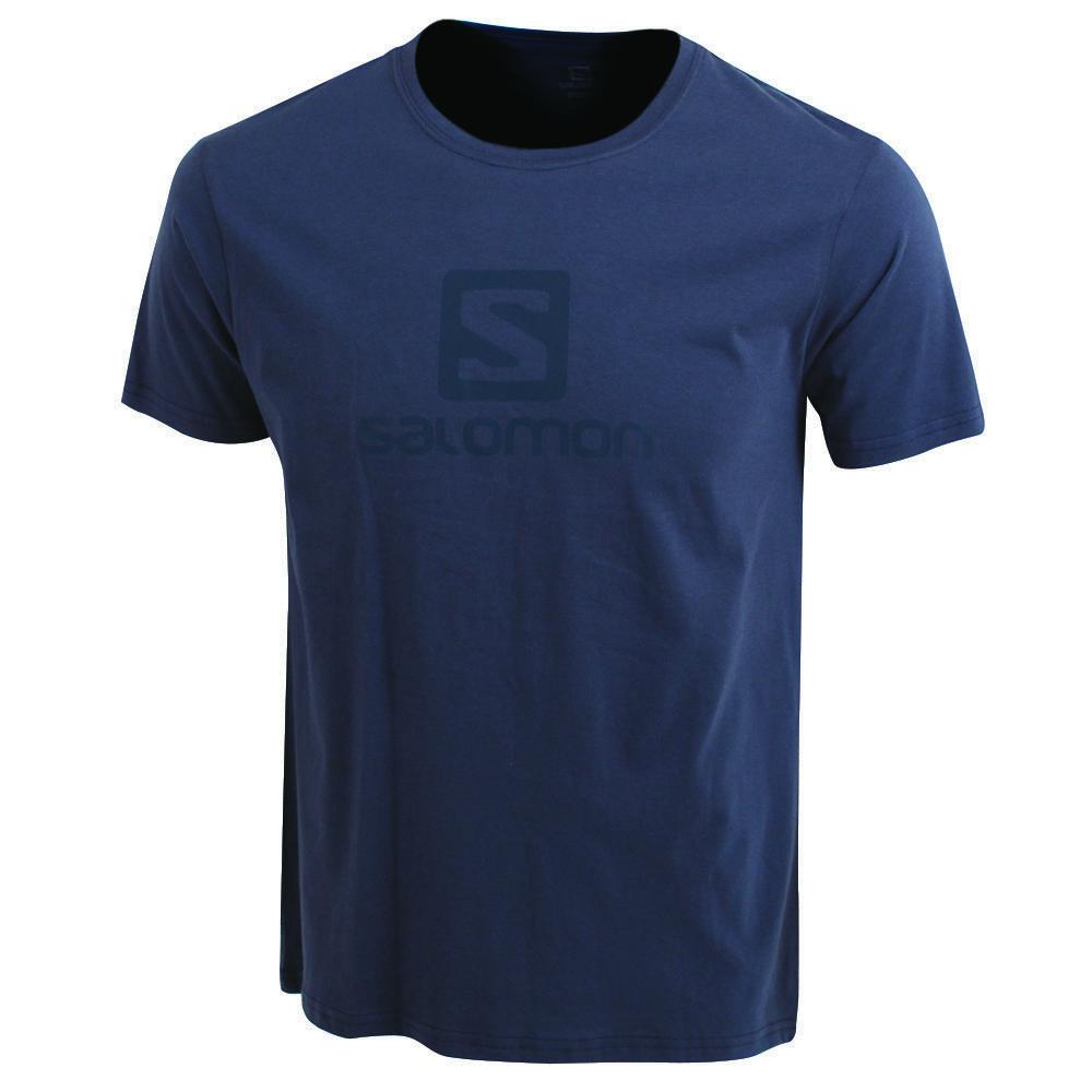 Men\'s Salomon ACHIEVE SS M T Shirts Navy | GHXLQO-562