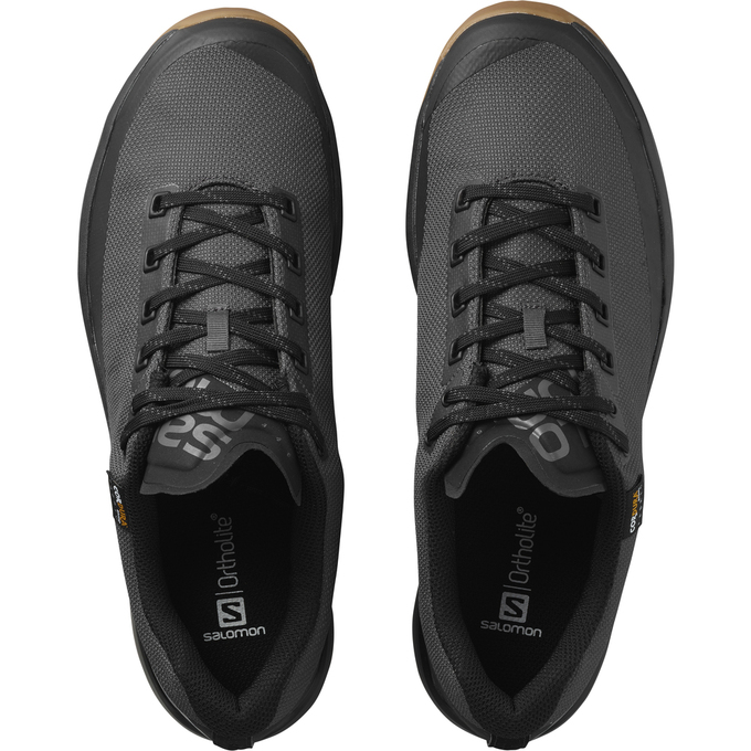 Men's Salomon ACRO Hiking Shoes Grey / Black | PIUAZM-820
