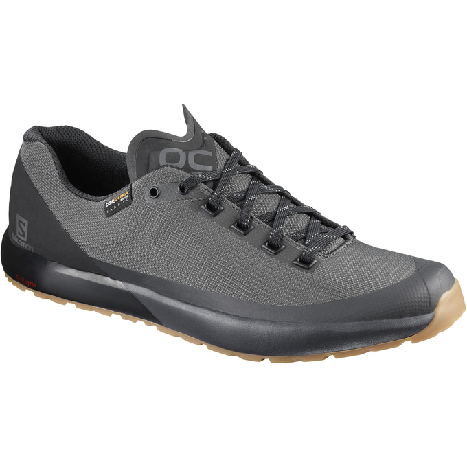 Men\'s Salomon ACRO Hiking Shoes Grey / Black | PIUAZM-820