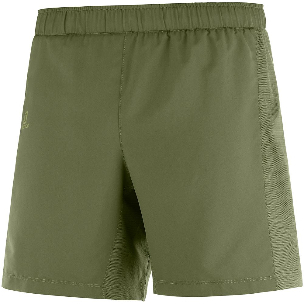 Men\'s Salomon AGILE 2IN1 M Shorts Olive | MYZVWN-120