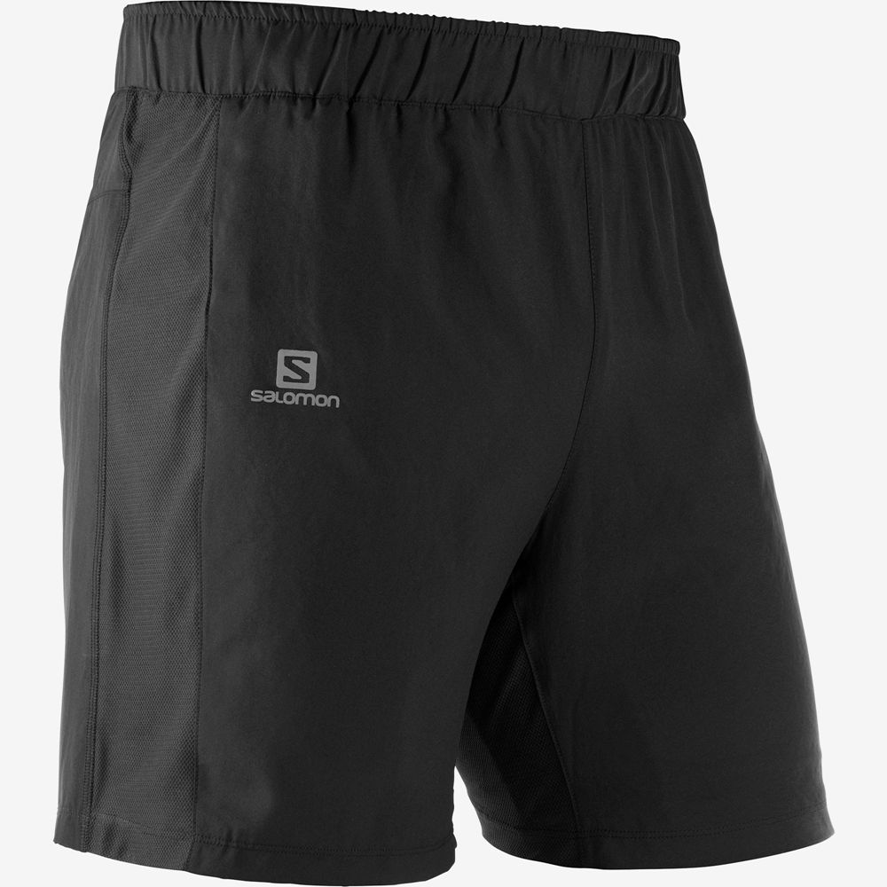 Men's Salomon AGILE 2IN1 Shorts Black | RCKSTZ-813