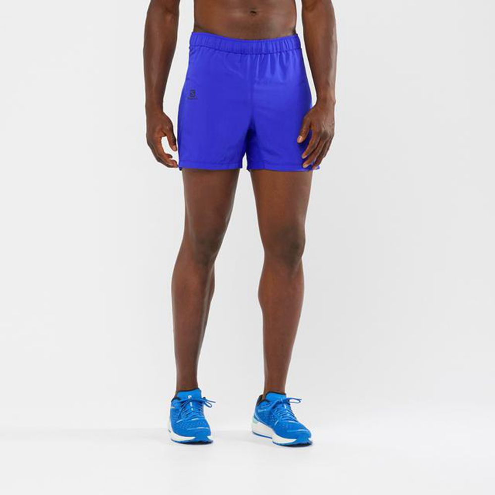Men's Salomon AGILE 5 RUNNING Shorts Black | EVKHUS-890