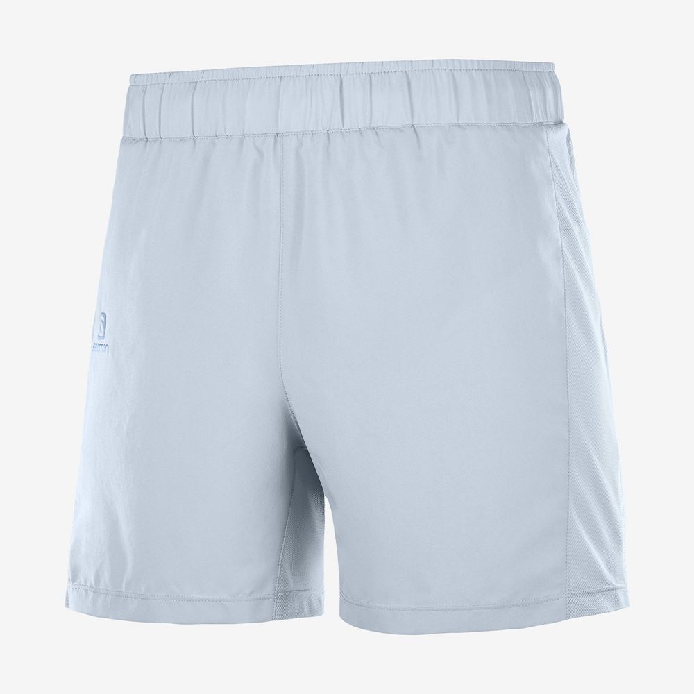 Men's Salomon AGILE 5 Shorts Ashley Blue | QEXHMP-287