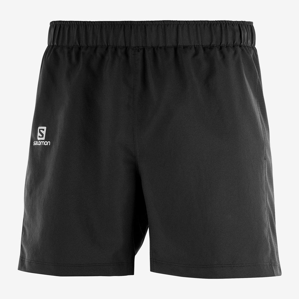 Men's Salomon AGILE 5 Shorts Black | IXGEZC-782