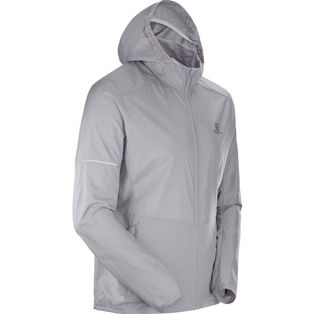 Men's Salomon AGILE FZ M Jackets Grey | IOMLWJ-428