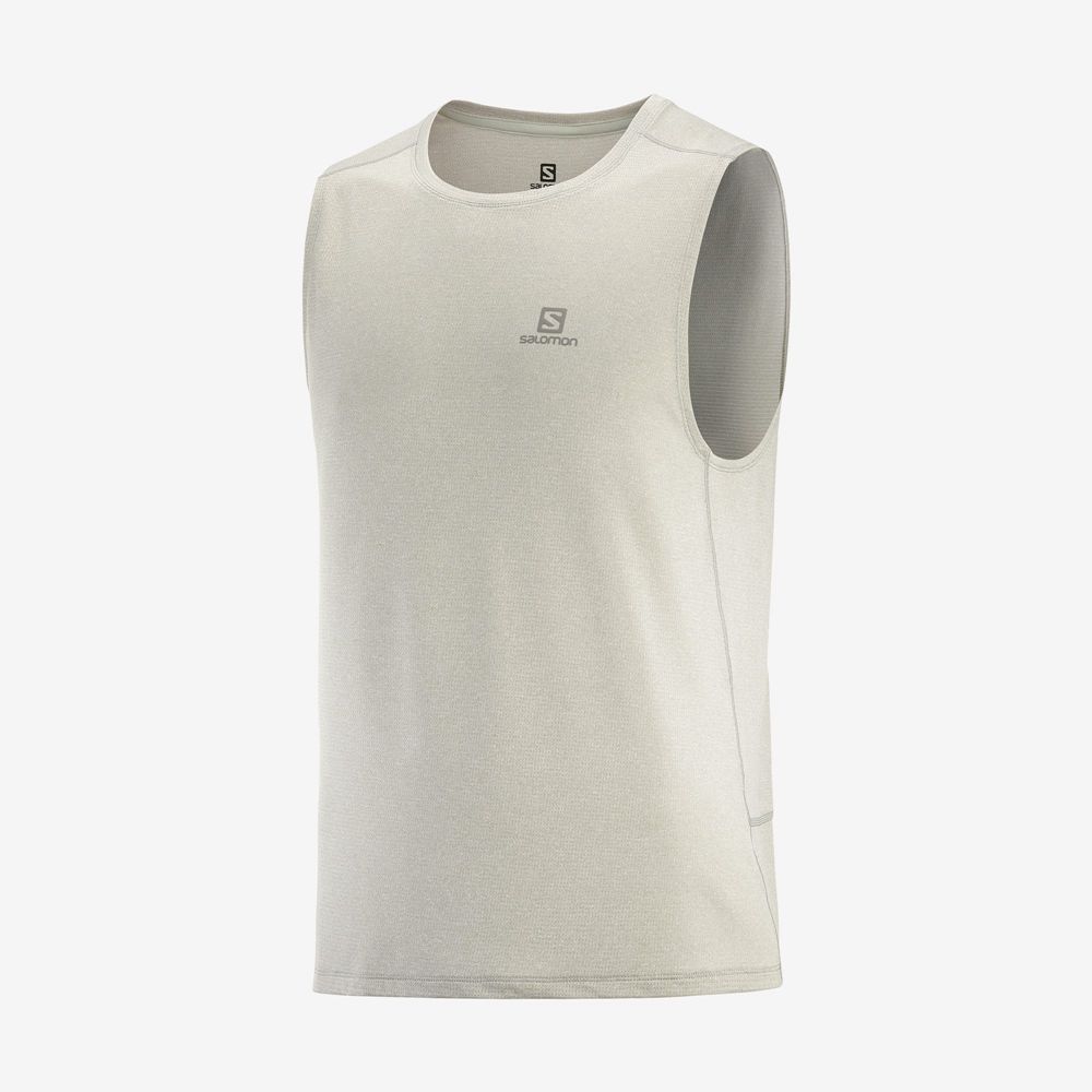 Men's Salomon AGILE M Tank Grey | FZGDOB-746