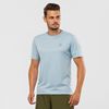 Men's Salomon AGILE Tops Blue | MQSNWL-326