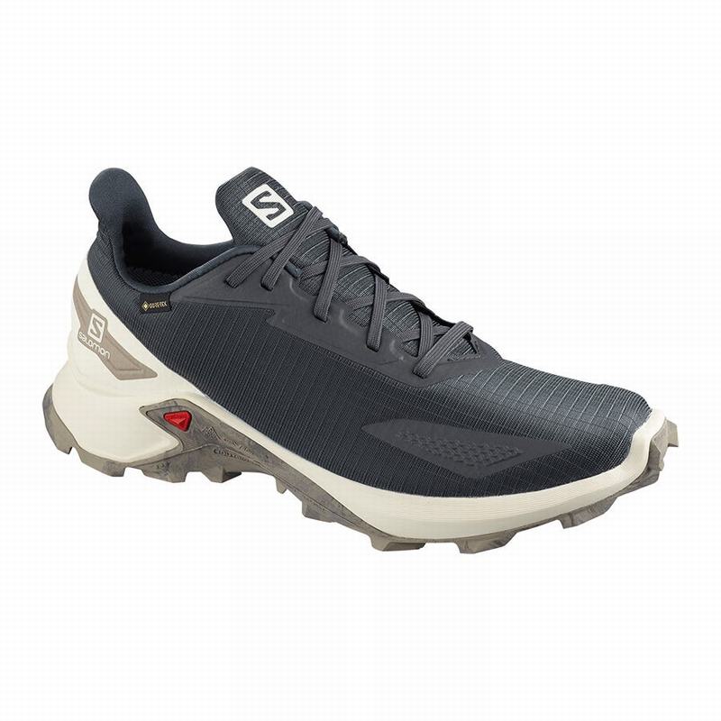 Men\'s Salomon ALPHACROSS BLAST GTX Trail Running Shoes Dark Grey | EPMAXN-235