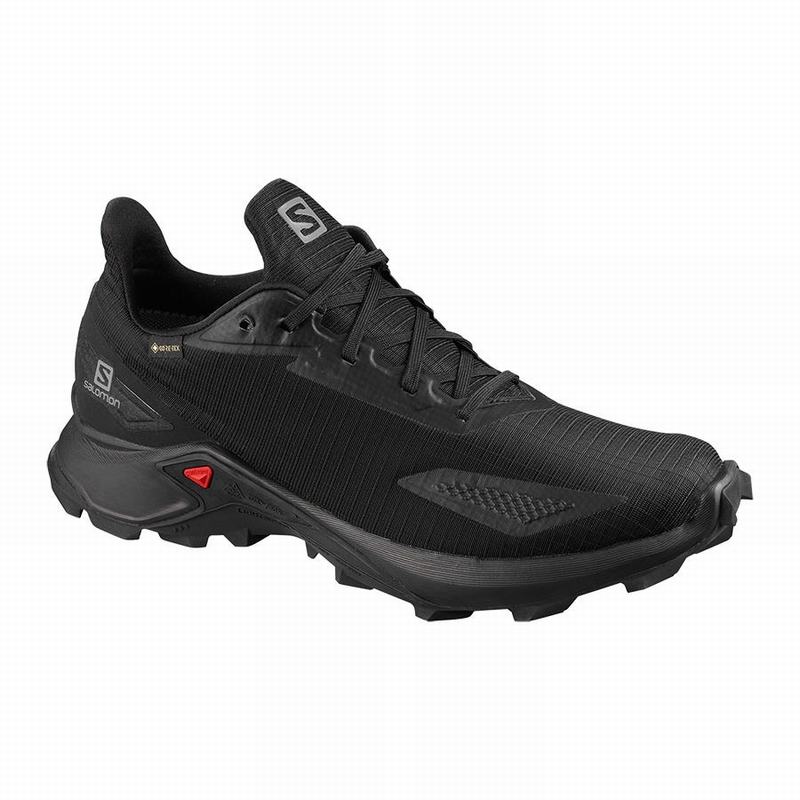 Men\'s Salomon ALPHACROSS BLAST GTX Trail Running Shoes Black | IJRZDG-493