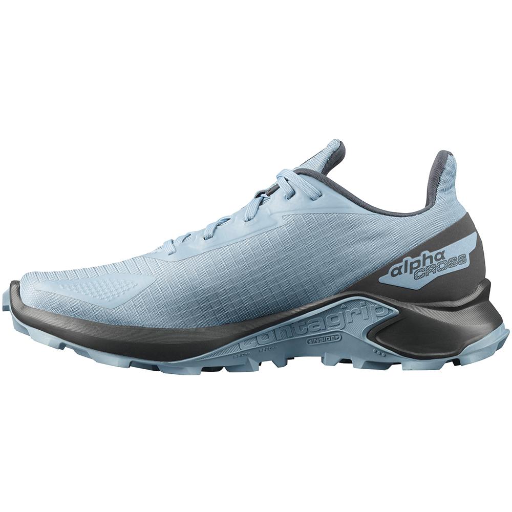 Men's Salomon ALPHACROSS BLAST Road Running Shoes Blue | BFQUXP-485