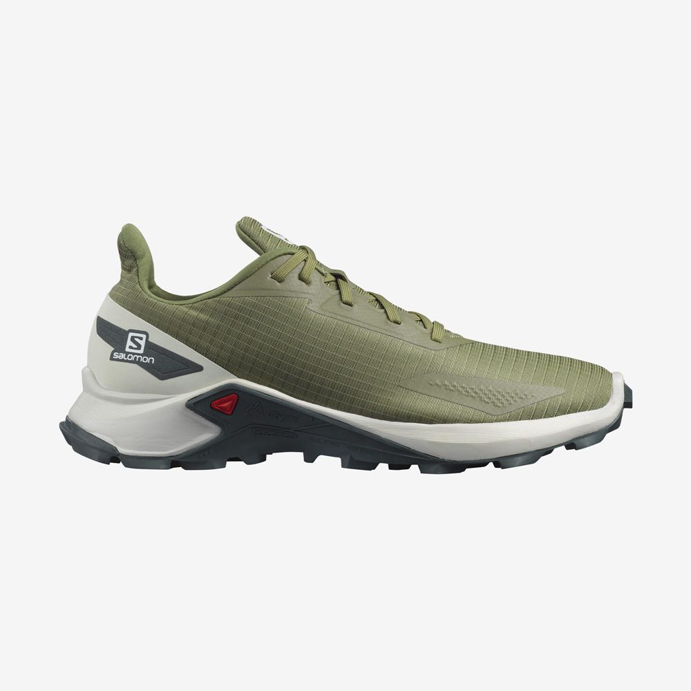 Men\'s Salomon ALPHACROSS BLAST Trail Running Shoes Green | BLOYET-709