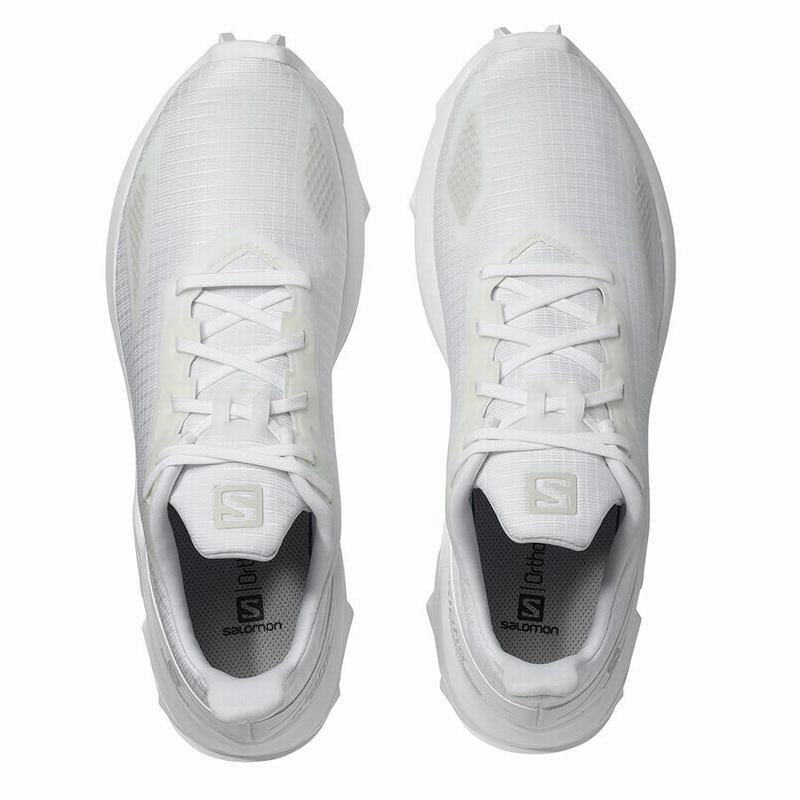 Men's Salomon ALPHACROSS BLAST Trail Running Shoes White | VKJUCW-047