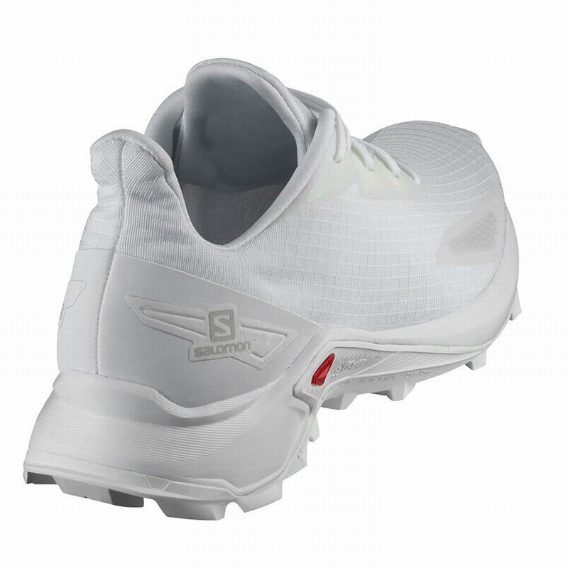 Men's Salomon ALPHACROSS BLAST Trail Running Shoes White | VKJUCW-047