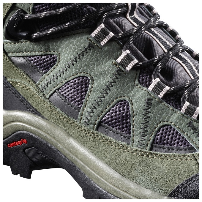 Men's Salomon AUTHENTIC LTR GTX Hiking Boots Olive / Black | VLFRAH-482